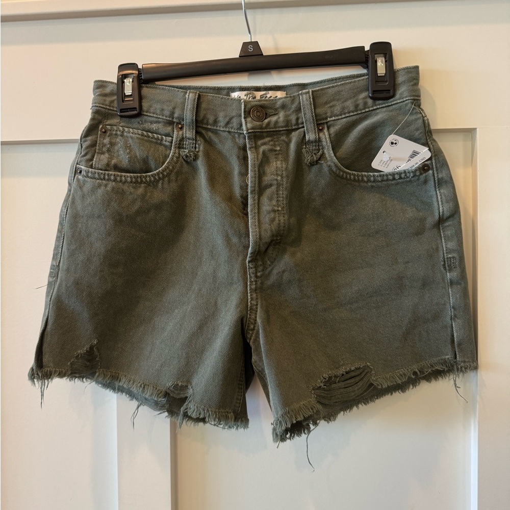 We The Free Olive Jean Shorts